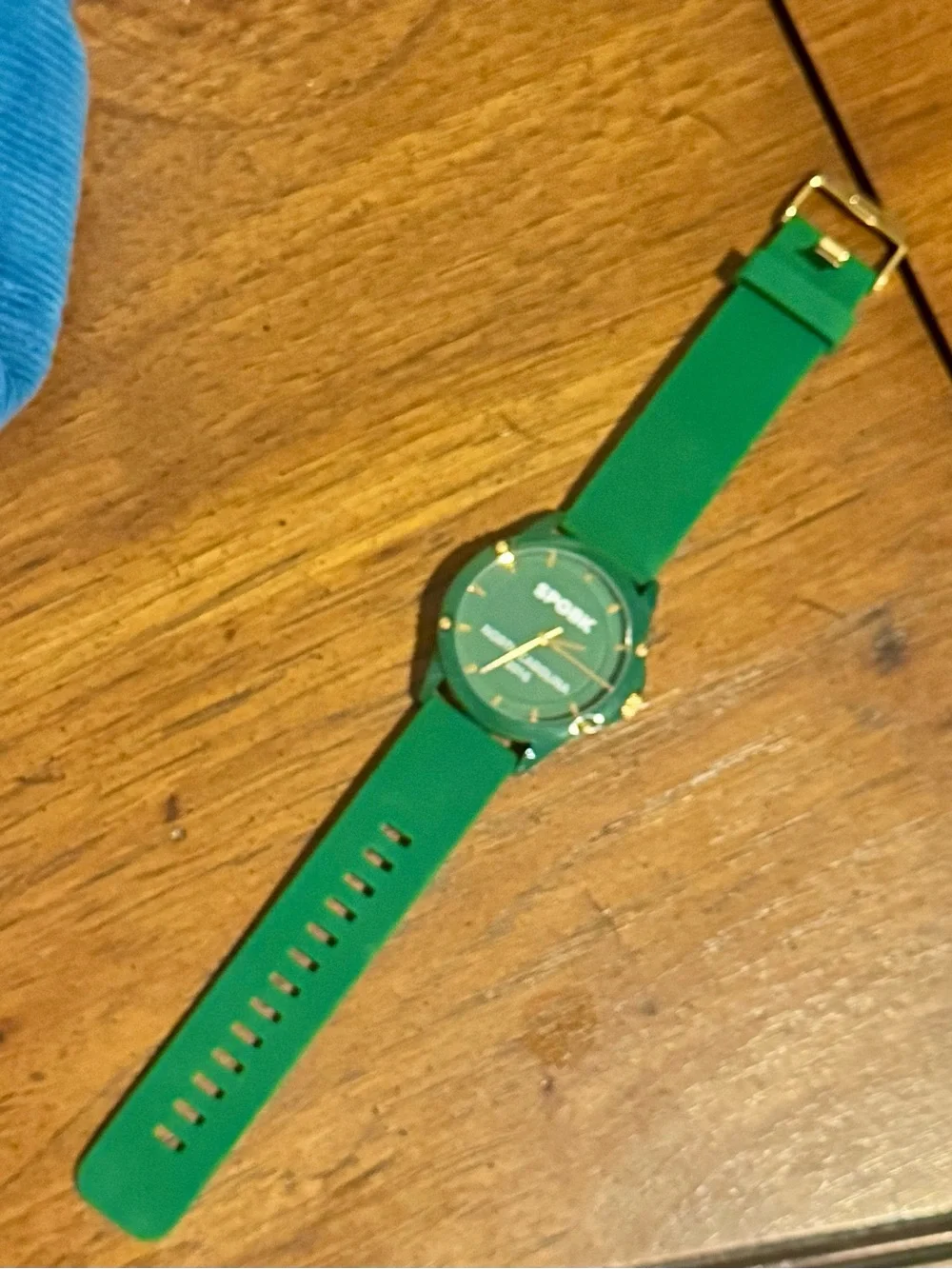 SPGBK Green Silicone Watch/ Gold Hardware. LIKE NEW.